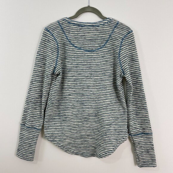 *SUNDANCE Embroidered Space Dyed Waffle Knit Thermal Henley Top Size S - Picture 7 of 13